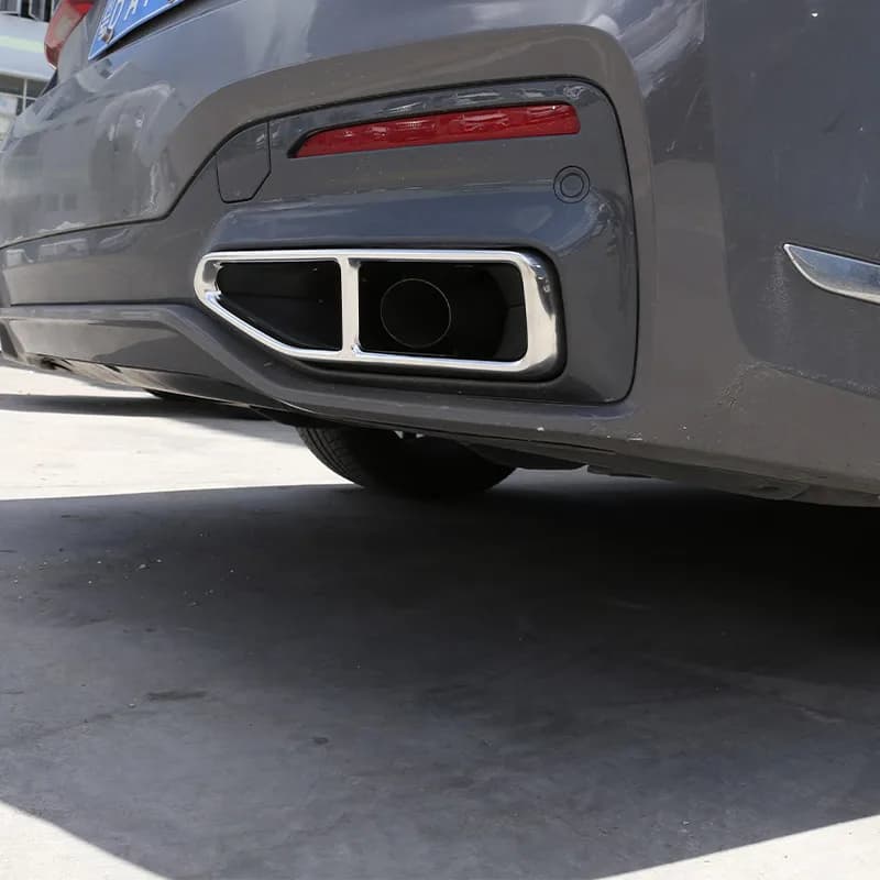 Couvercle de Sortie de Silencieux Arrière de Voiture en Acier Inoxydable, Autocollants pour BMW Séri