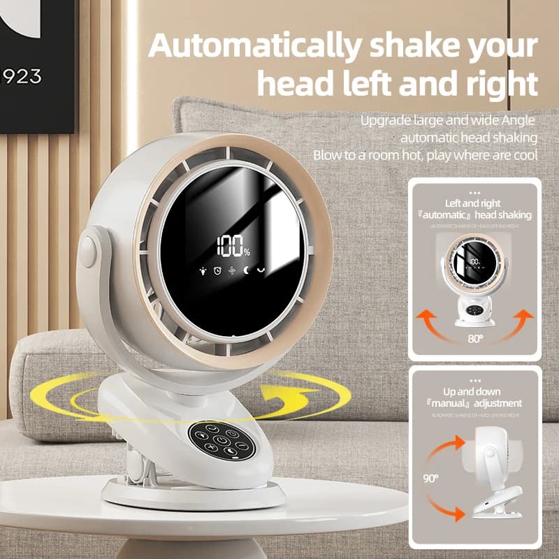 Ventilateur à pince à circulation avec télécommande, Mini ventilateur de bureau, grande capacité 400