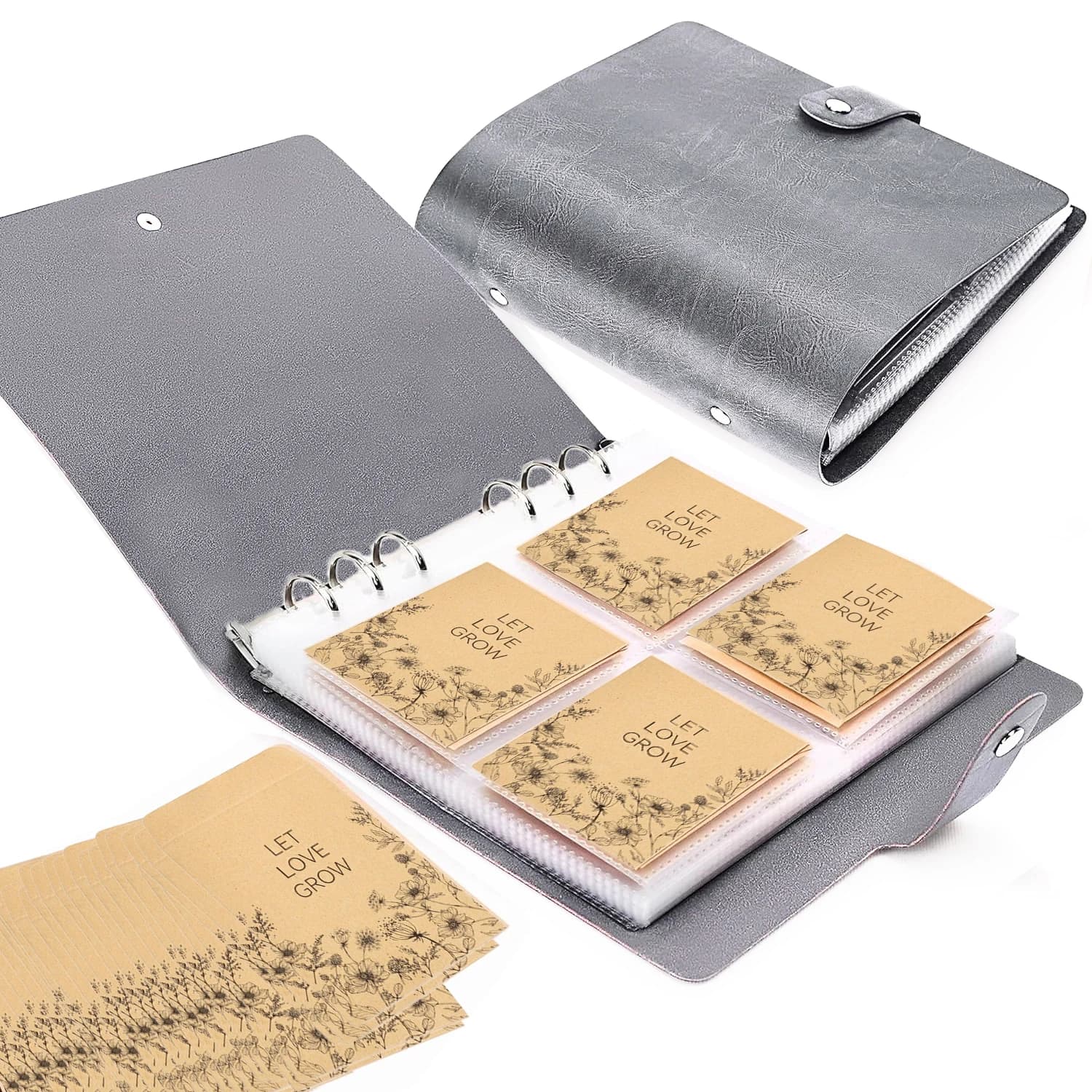 1 ensemble d'enveloppes de stockage de graines, organisateurs de graines auto-scellants refermables,