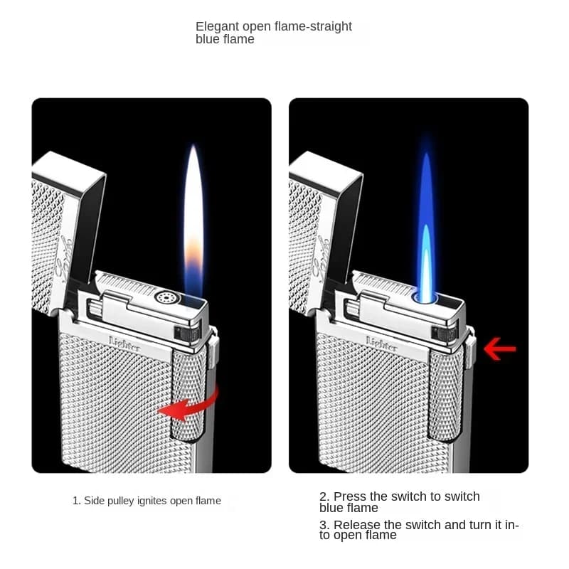 Briquet à gaz en métal coupe-vent, briquet inhabituel, allume-cigare, accessoire pour fumer, Gadgets