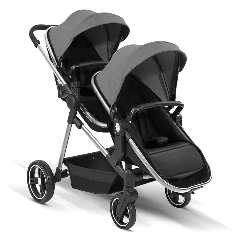 Poussette double légère 2 en 1, pliable, bidirectionnelle, dossier réglable, double siège, landau po