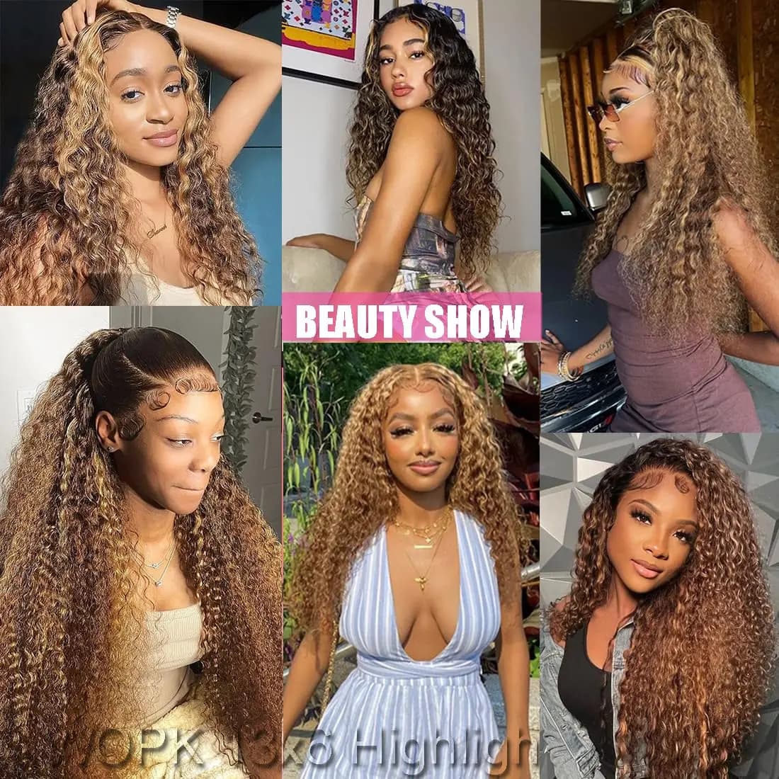 Perruque Naturelle Bouclée Sans Colle, Cheveux Ondulés, 13x4 HD, 13x6, Blond Miel