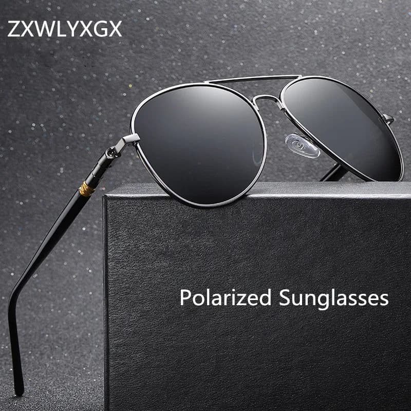 Lunettes de soleil hommes polarisées mode classique pilote lunettes de soleil pêche conduite lunette