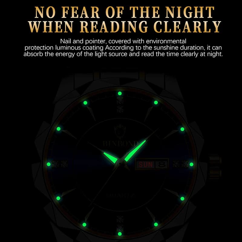 BINBONG femmes montres de luxe mode dames montre à Quartz étanche lumineux Date en acier inoxydable 