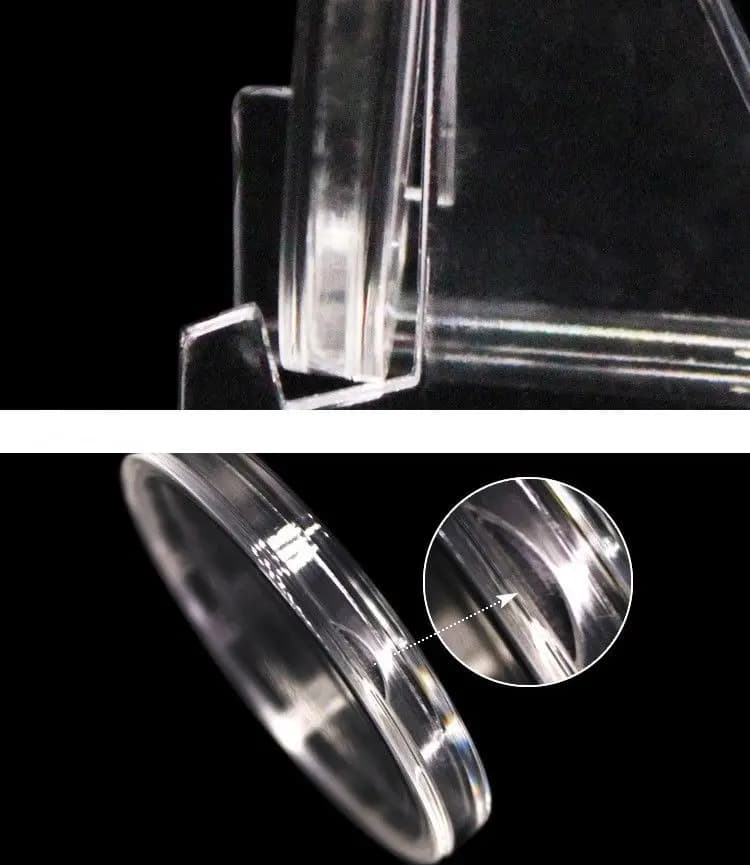 Porte-monnaie en plastique Transparent 16-46mm, 20 pièces/lot, présentoir de Capsules, étuis de Coll