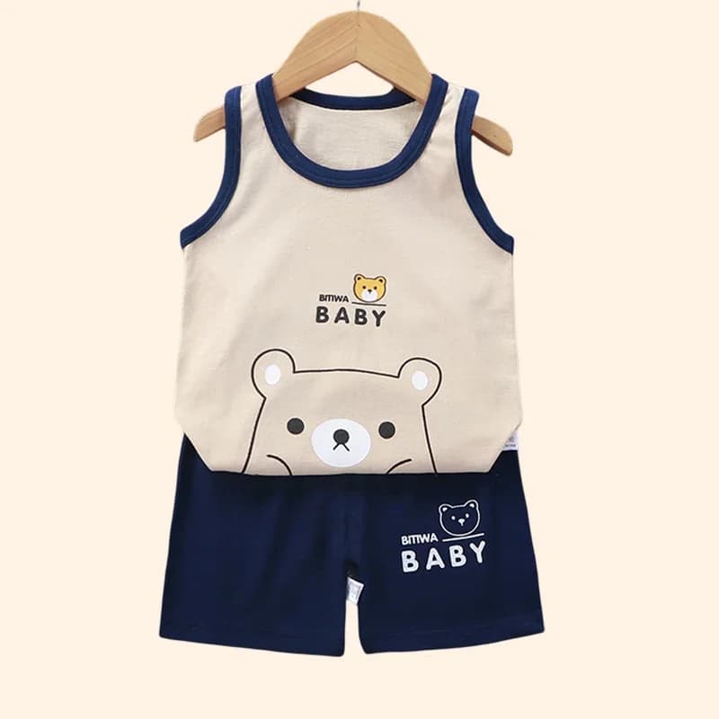 Ensemble de vêtements d'été en coton émaillé pour enfants, Économie et shorts pour bébés, haut en fi