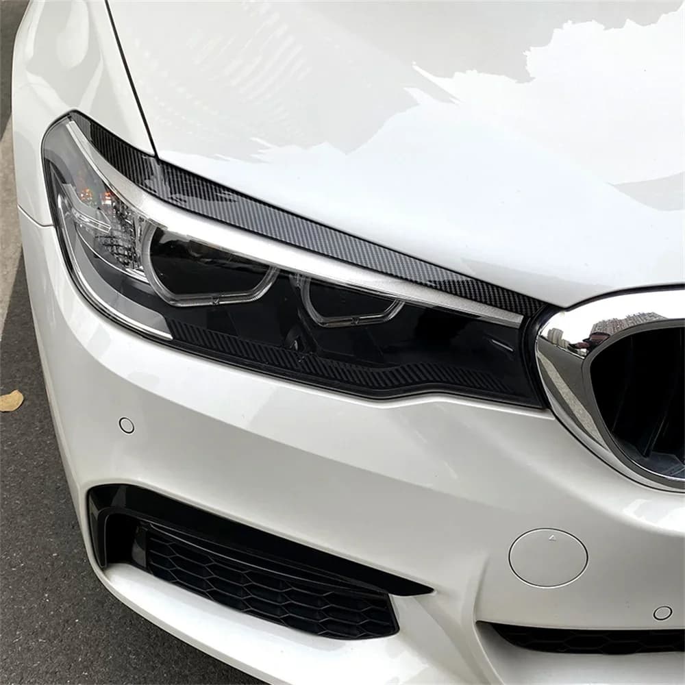 2 pièces ABS brillant phare mauvais sourcils paupières pour BMW G30 G31 F90 5 série 520d 525i 530i 5