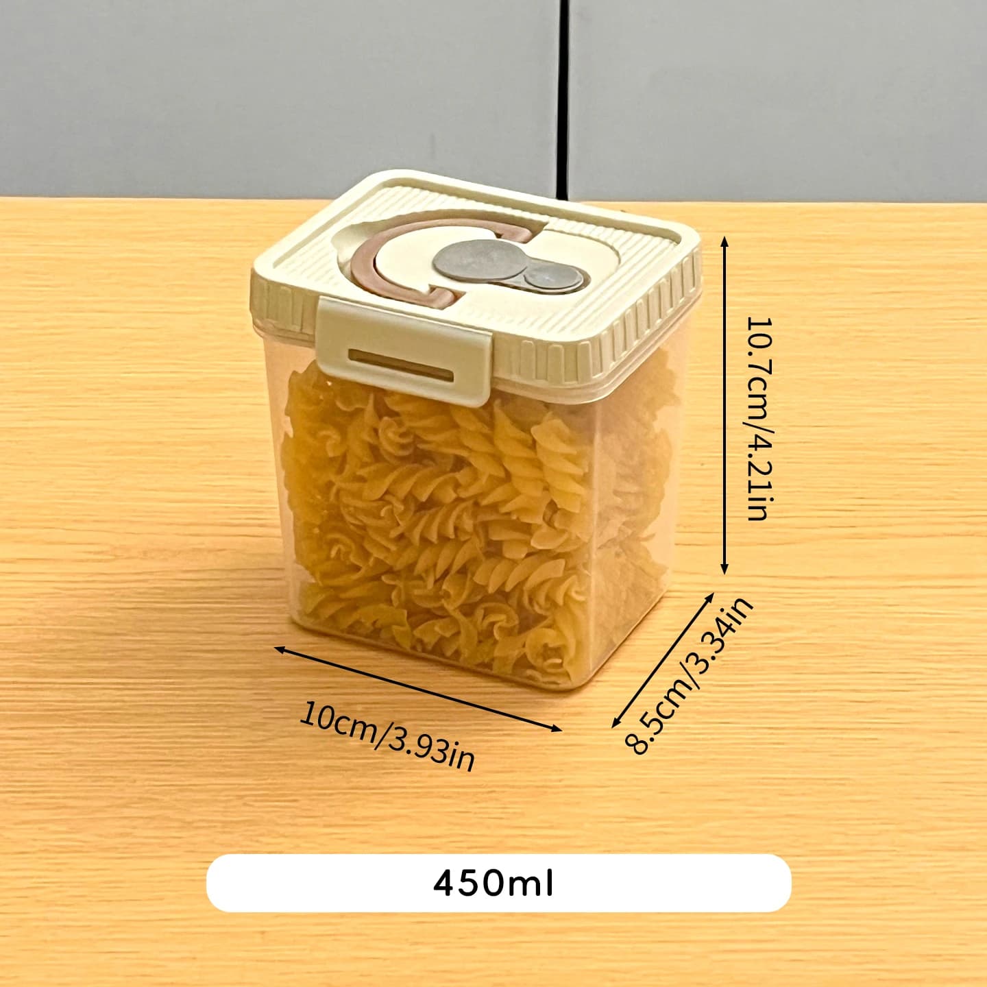 Boîte de rangement scellée pour nouilles, avec poignée, étanche à l'humidité, récipient hermétique d