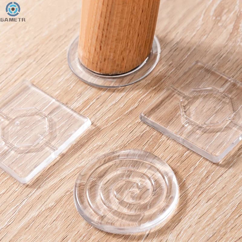 Polymères transparents en silicone pour pieds de meubles, patch adhésif en PU, anti-collision, pied 