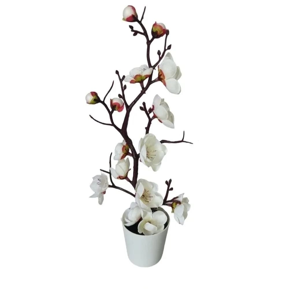 Bonsaï créatif de fleurs de prunier artificielles, couleurs vives, en pot, pour décoration intérieur