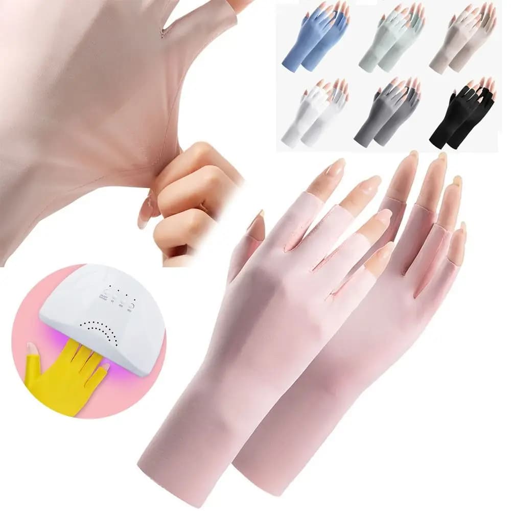 Gants de protection solaire pour le nail art, outil pour lampe UV LED, gants de protection UV pour l