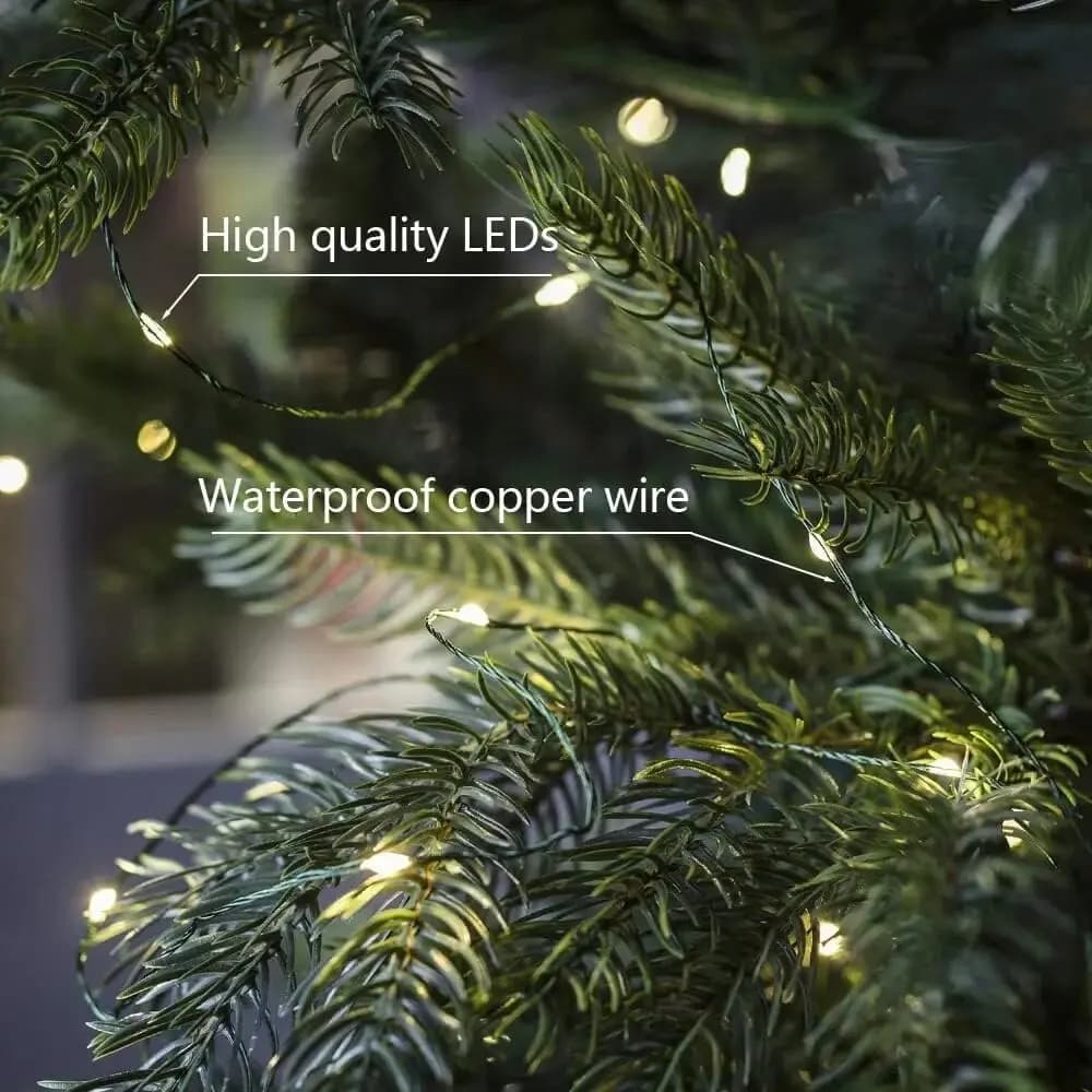 Guirxiété lumineuse dégradée étanche avec télécommande, guirxiété de Noël, décoration extérieure, ru