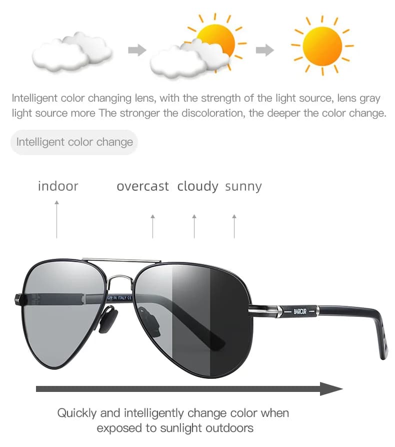 Lunettes De soleil polarisées pour hommes BARCUR lunettes De soleil pilotes pour hommes accessoires 