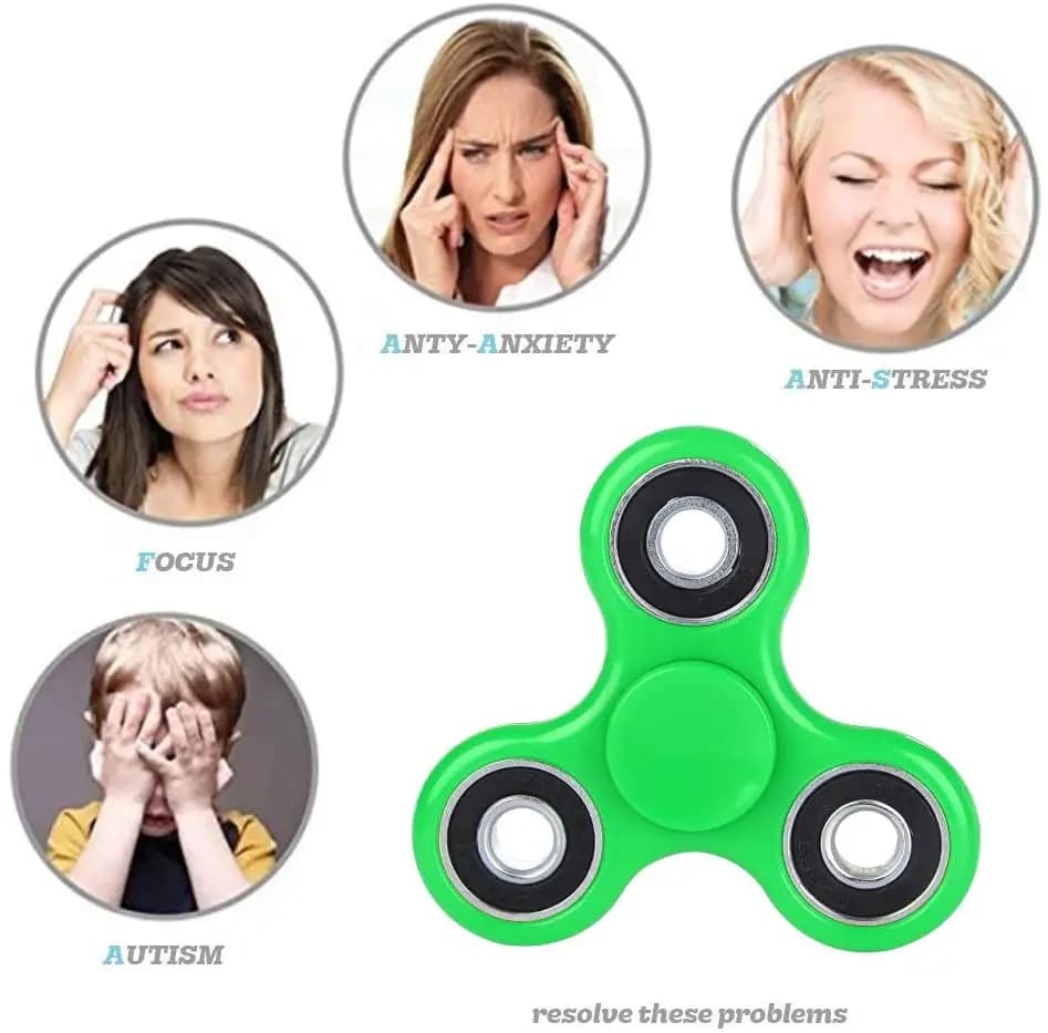 ABS Fidget Spinner EDC Spinner pour autisme tdah Anti-Stress Tri-Spinner haute qualité adultes enfan