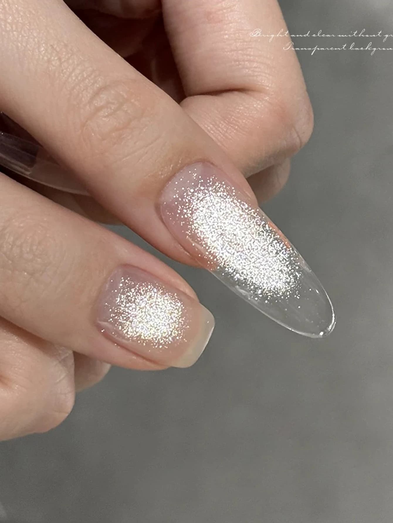 1-12 pièces PSK Gel de vernis à ongles effet œil de chat, perles de verre transparentes effet glace,