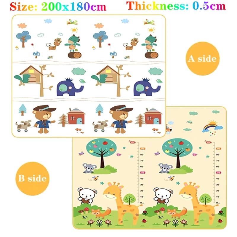 200x180cm épaisseur: 0.5cm 8 Styles au choix tapis de jeu pour bébé tapis pour enfants tapis de jeu 