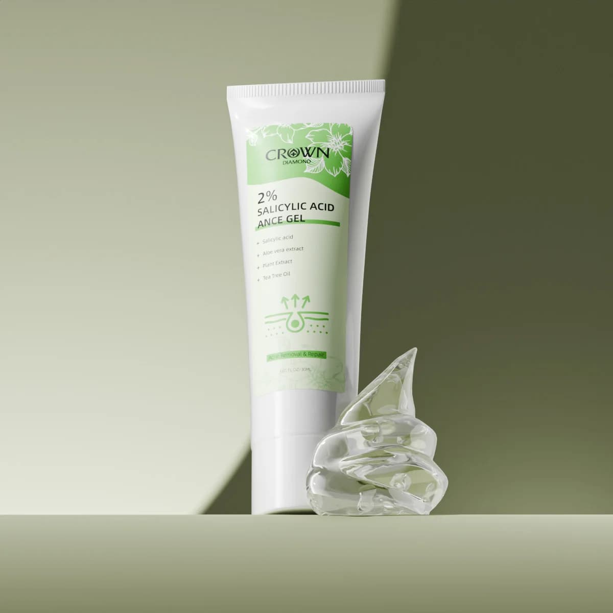 Crème anti-acné à l'acide salicylique 2%, réparation Anti-acné, rougeurs, taches de boutons, nettoya