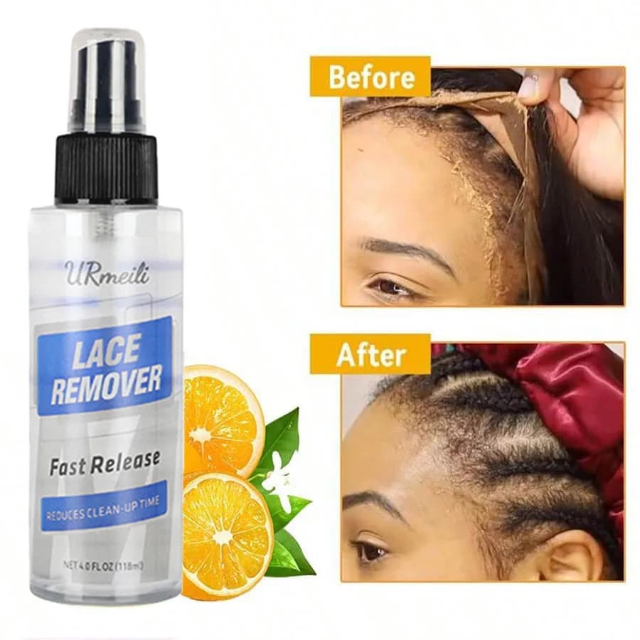 Spray dissolvant pour extensions de cheveux et ruban adhésif – Formule à action rapide, douce et non
