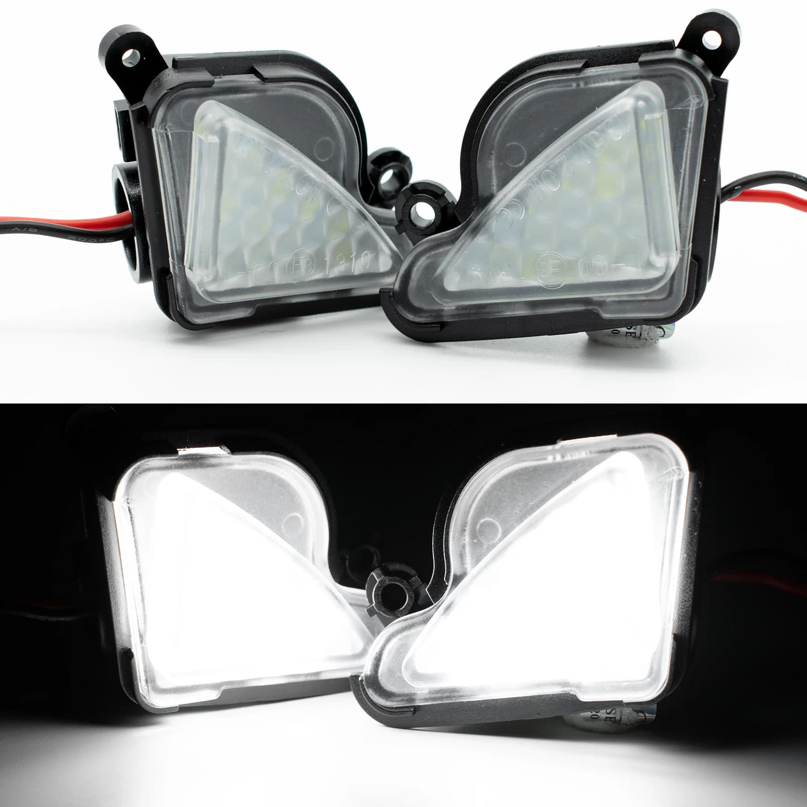 Miroir latéral blanc sans erreur, lentille transparente brillante Canbus, lampe de voiture LED, asse