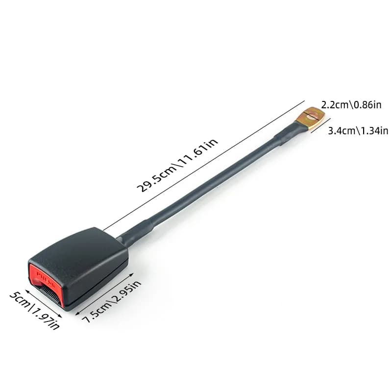 Longue tige L = 430mm/370mm, longue tige en plastique noire pour voiture, boucle de ceinture de sécu