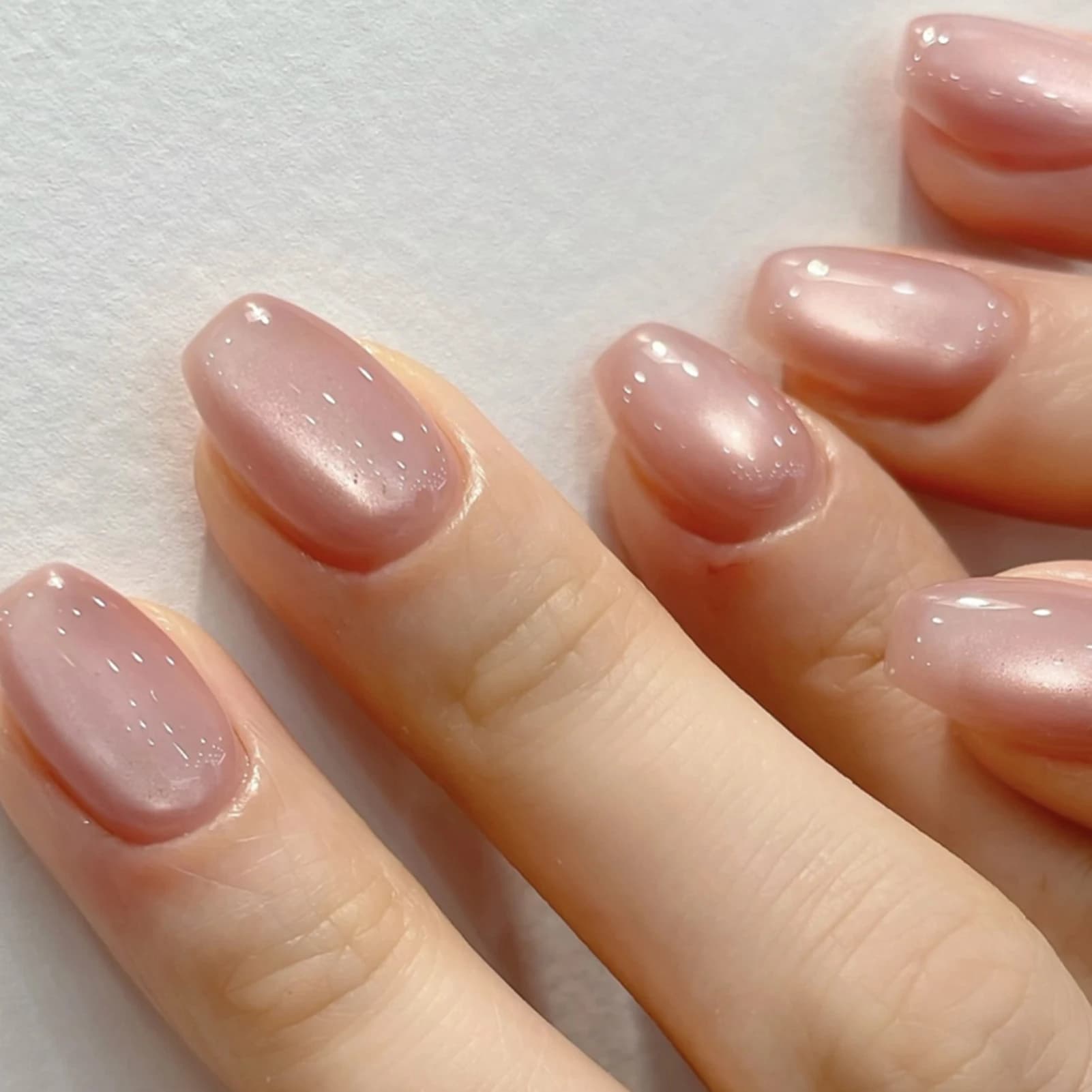 Faux ongles en forme d'oeil de chat rouge Rose, amande, manucure Simple, DIY, 24 pièces, à pression,