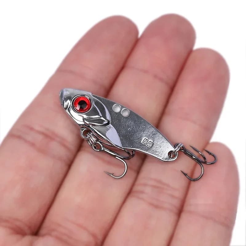 OUTKIT VIB cuillère leurre de pêche 3.5-7g métal Spinner appât de pêche manivelle basse appâts durs 