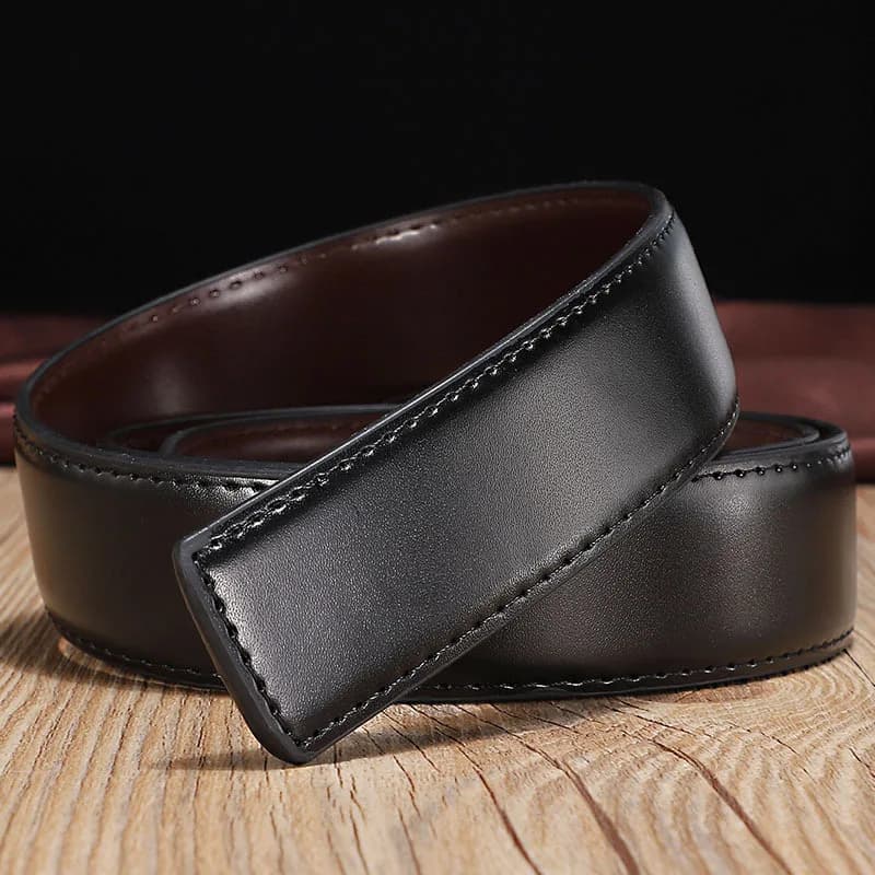Cuir de vache réversible Double face, 2.8cm 3.0cm 3.3cm 3.5cm 3.8cm de large, avec trous, ceinture s