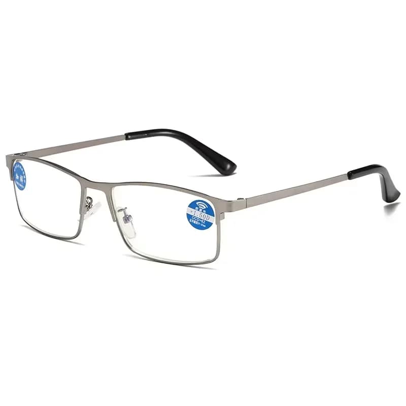 Lunettes de lecture d'affaires en acier inoxydable pour hommes, pour lecteur, blocage de la lumière 