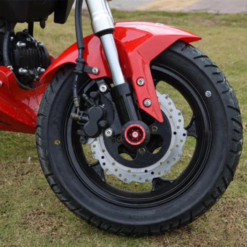 Protecteur de crash de moto coloré, cadre de fourche avant de roue, tampons de protection d'essieu, 