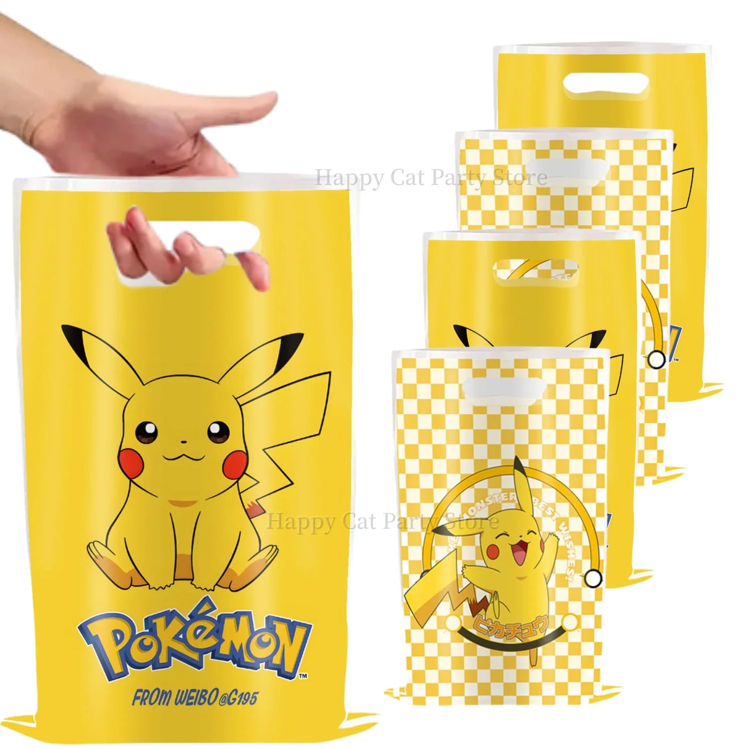 Sac cadeau d'anniversaire thème Pokemon, figurines Pokemon, sac à bonbons Pikachu, emballage cadeau 
