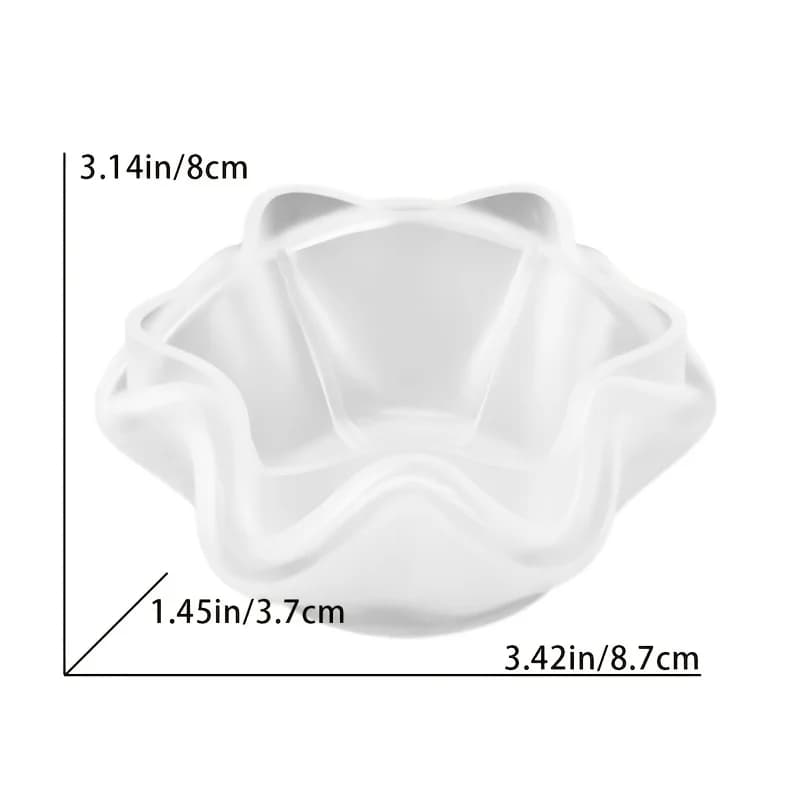 Moule en silicone pour résine, époxy et bougies en plâtre, avec bord incurvé, idéal pour les porte-b