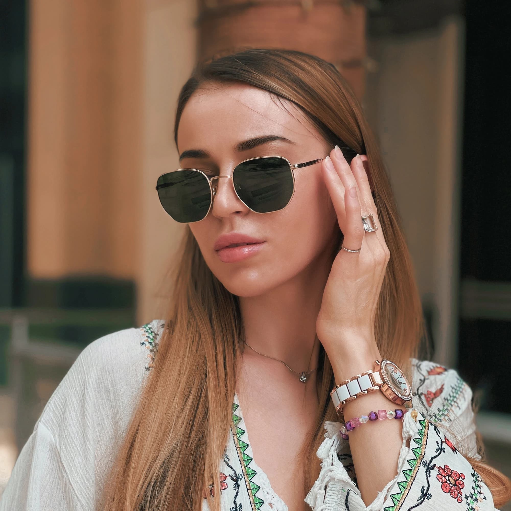 ZENOTTIC Lunettes de soleil polarisées à géométrie hexagonale tendance pour hommes et femmes, lunett