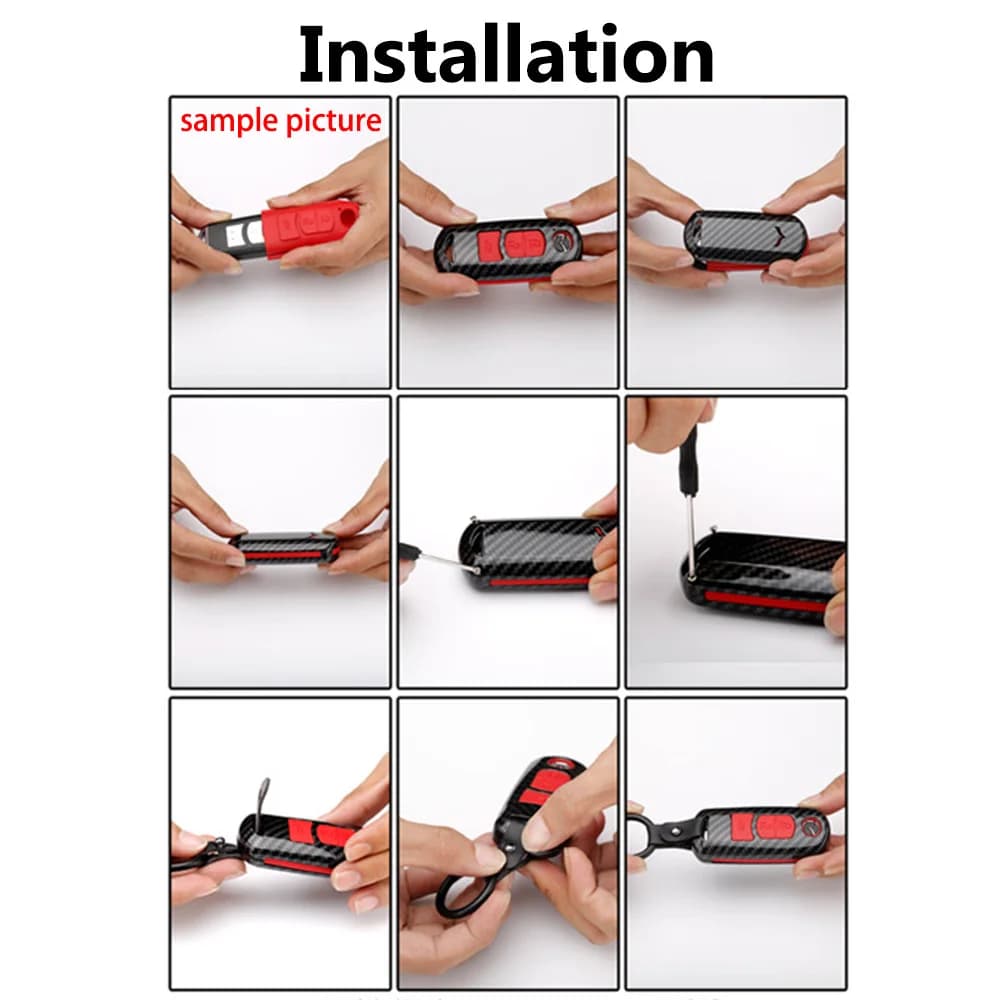 Porte-clés télécommande intelligente à 3 boutons en Fiber de carbone, coque pour Nissan Qashqai Puls