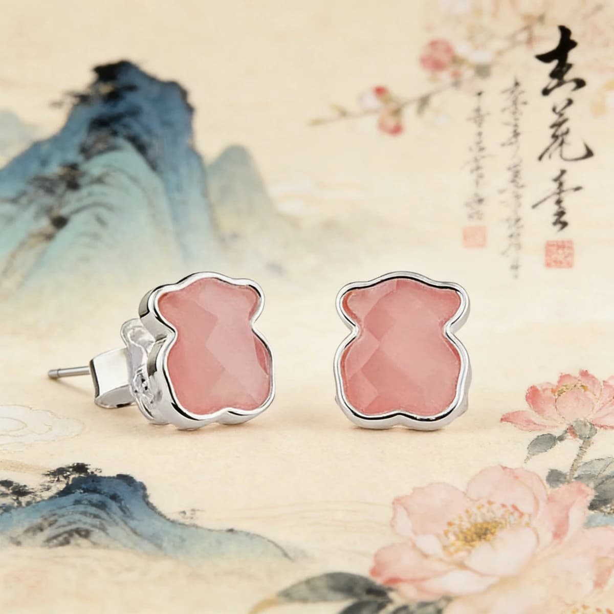 Boucles d'oreilles élégantes en forme d'ours pour femmes, petit bijou d'oreille en forme d'ours