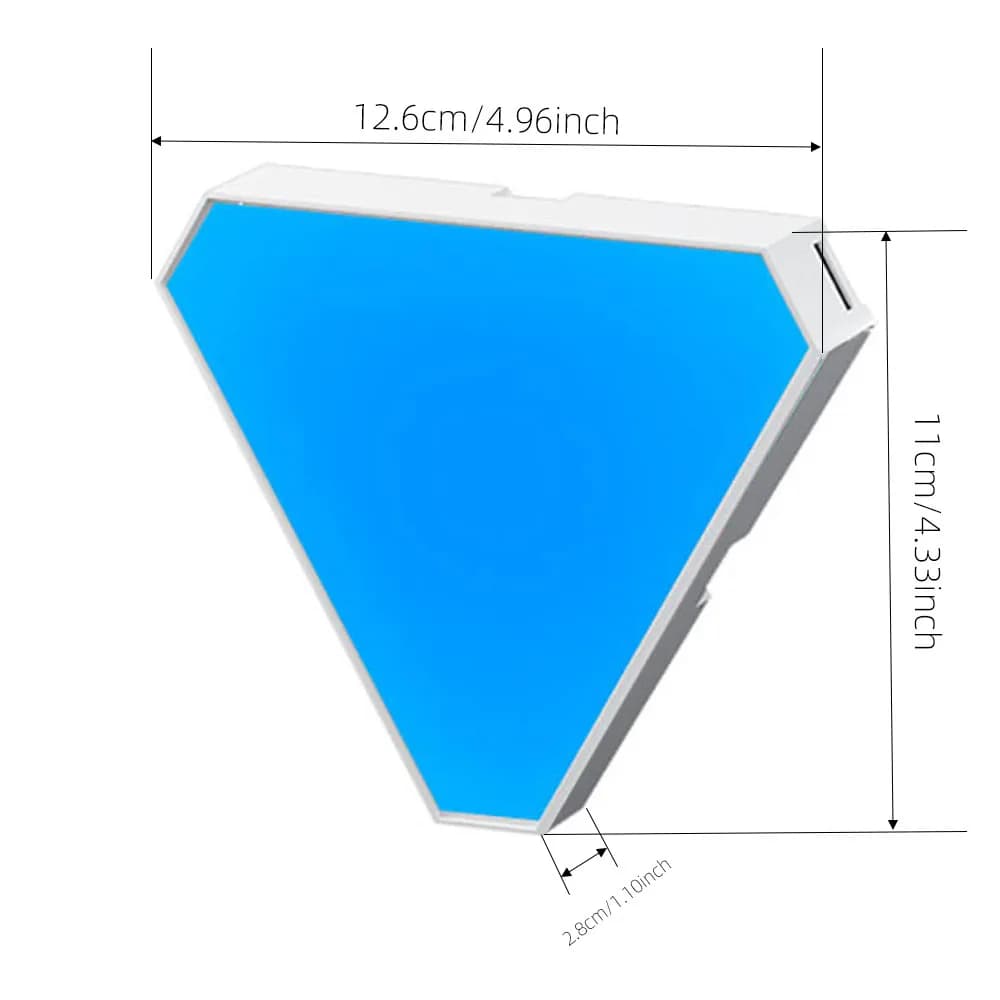 LED triangulaire quantique lampe RGB applique intelligente pick-up rythme lumière de fond pour chamb