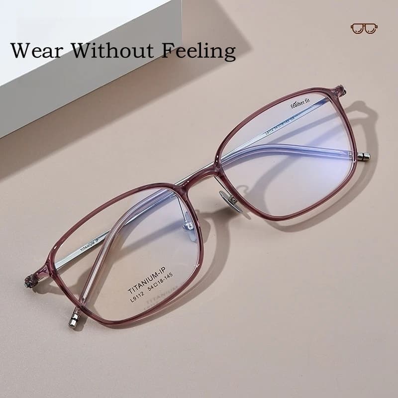 YIMARUILI Ultra-léger mode TR90 lunettes hommes pur titane décoration rétro rond optique Prescriptio