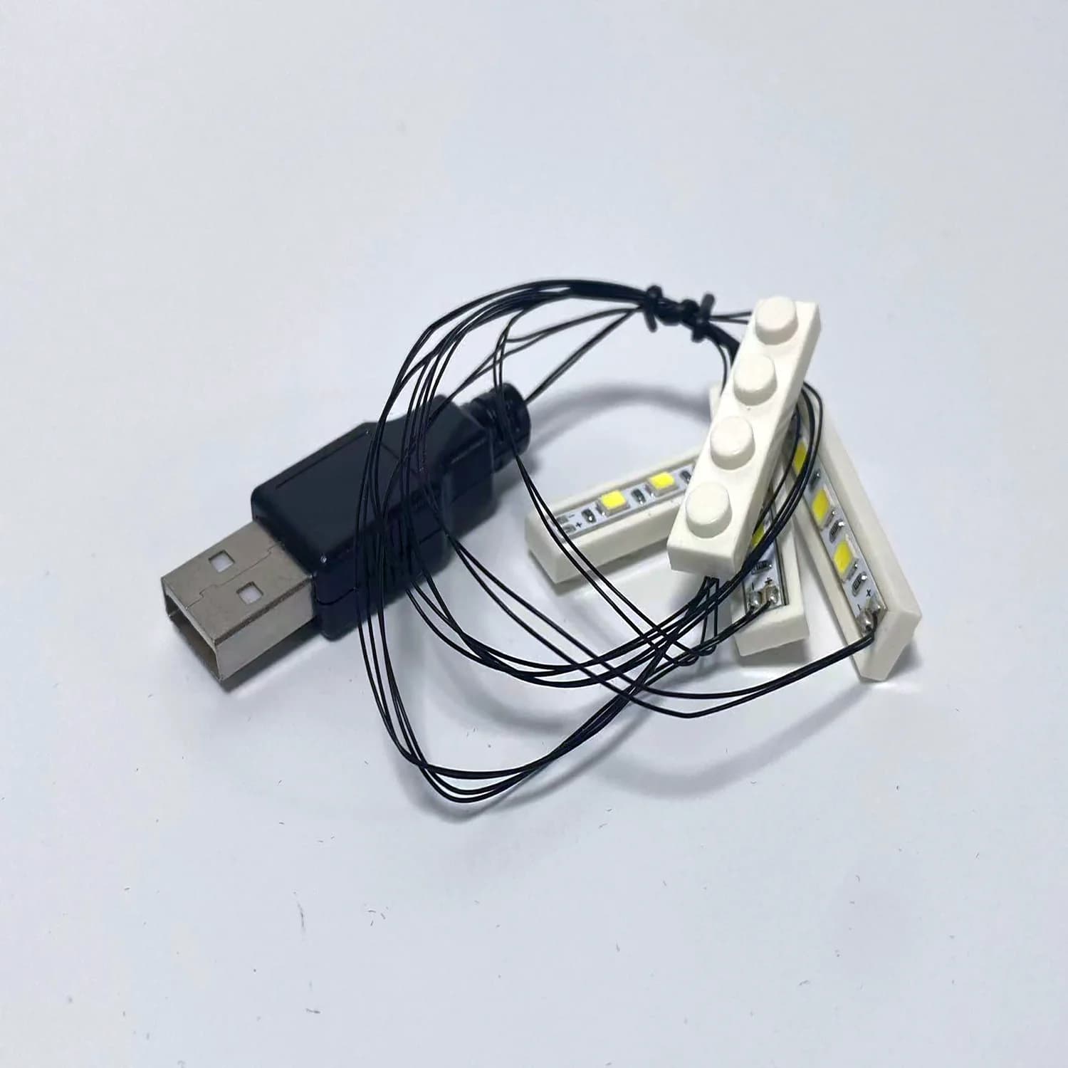 Éclairage de brique LED quatre/six en un, connecté en série, alimenté par USB,allumez vos blocs de c