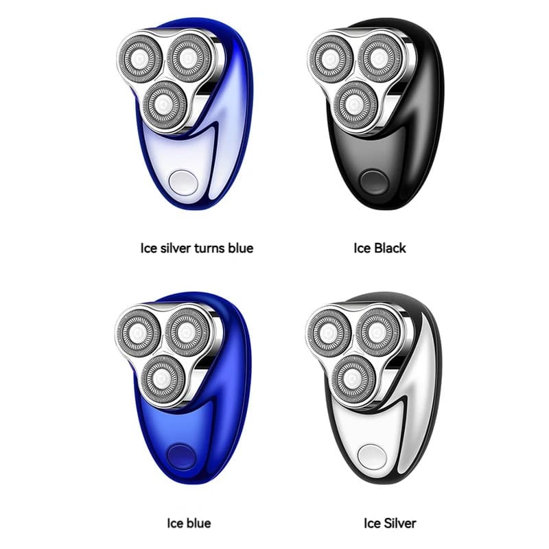 Mini rasoir électrique pour hommes, couteau à barbe portable TYPE-C chargeant des rasoirs à trois tê