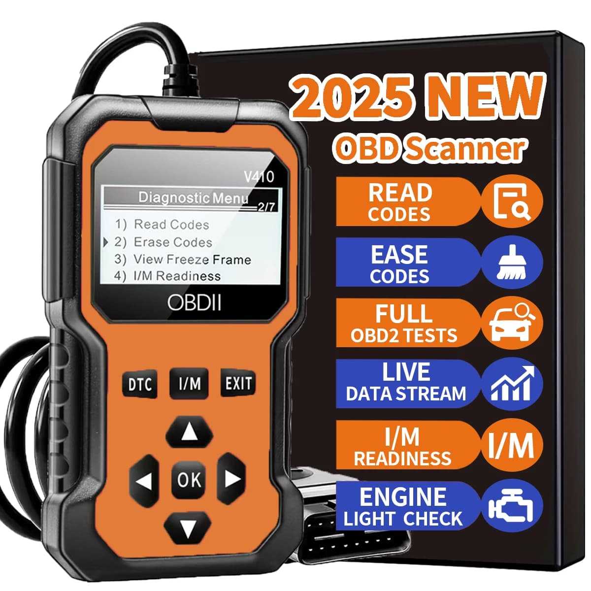 Scanner Obd2 pour voiture, outil de Diagnostic, lecteur de Code, lecteur de Code de défaut du moteur
