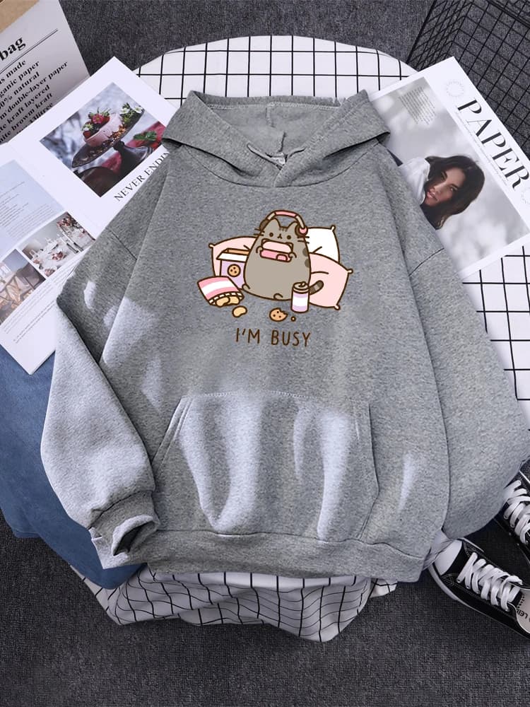 Sweat à capuche décontracté pour femme avec écouteurs, pull de poche simple, sweat doux extérieur, h