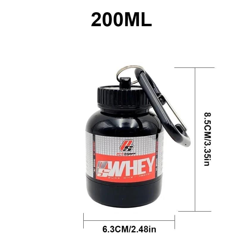 Conteneur de supplément de poudre de protéines Portable 100/200ml, bouteille de stockage légère et é