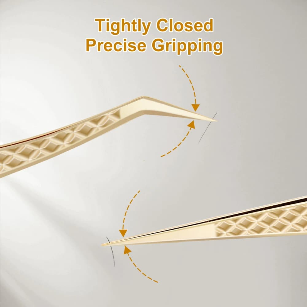 Lashtalk pince à épiler à pointe de Fiber de précision Extensions de cils poignée en diamant anti-dé