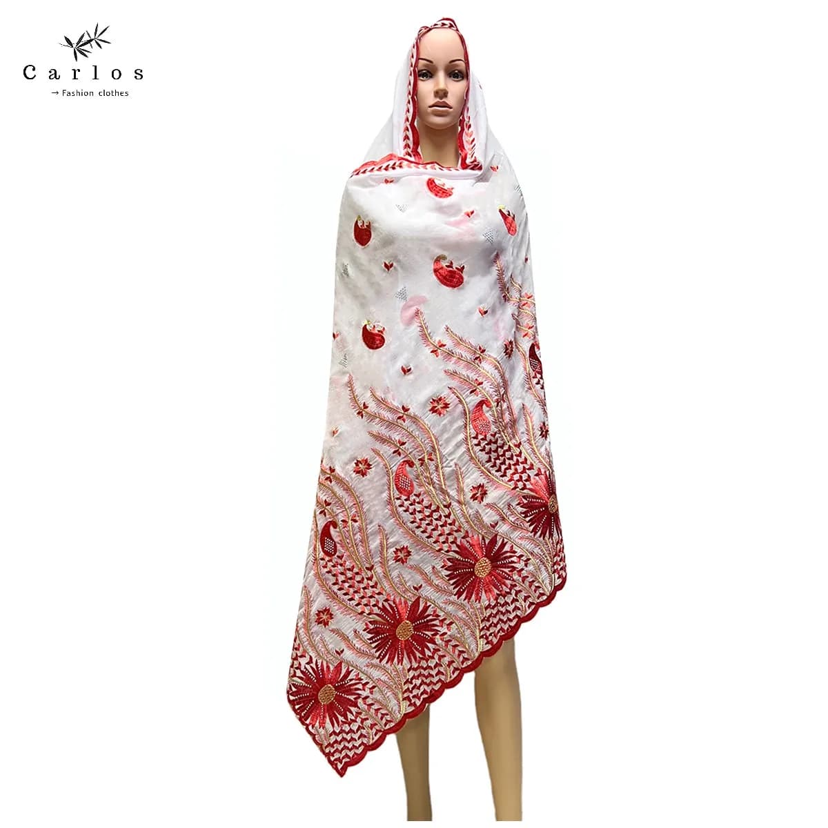 Nouveau turban musulman pour femmes 2026, broderie douce, écharpe en coton de Dubaï, prière islamiqu