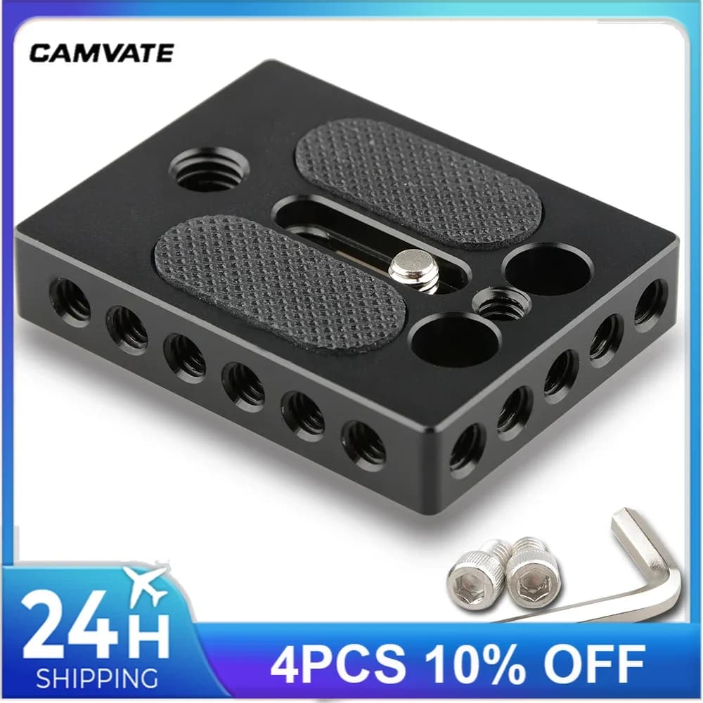 Plaque de base de caméra CAMVATE pour Canon 60D/70D/50D/40D/5DS/5DSR/7D MarkII/5D MarkII/Nikon D610/