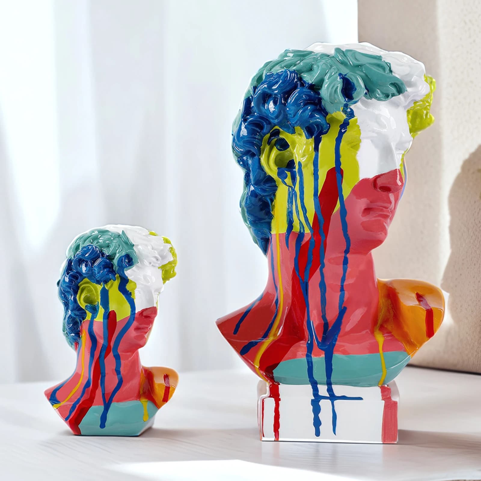 Décoration de maison européenne tête de David statues en résine décor à la maison Art abstrait moder
