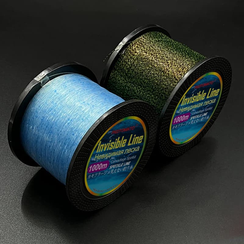 Ligne de pêche Invisible de 1000m, Monofilament tacheté, fil de Camouflage 3D coulant en Nylon, lign