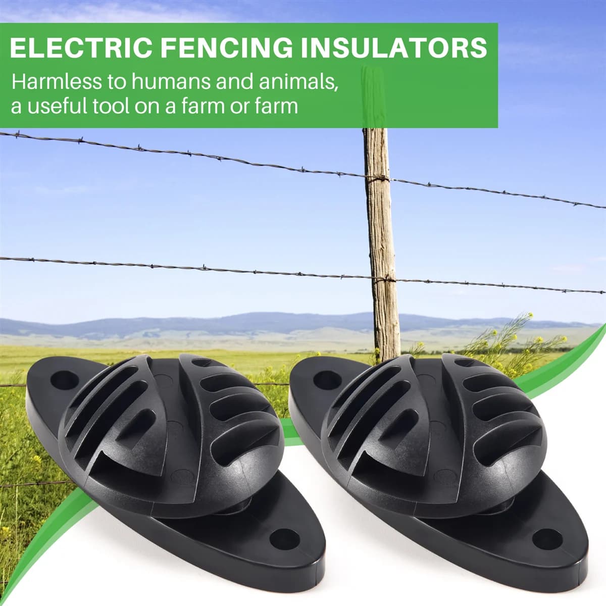Isolateur de clôture électrique pour animaux, accessoires de clôture électronique pour chevaux et bo