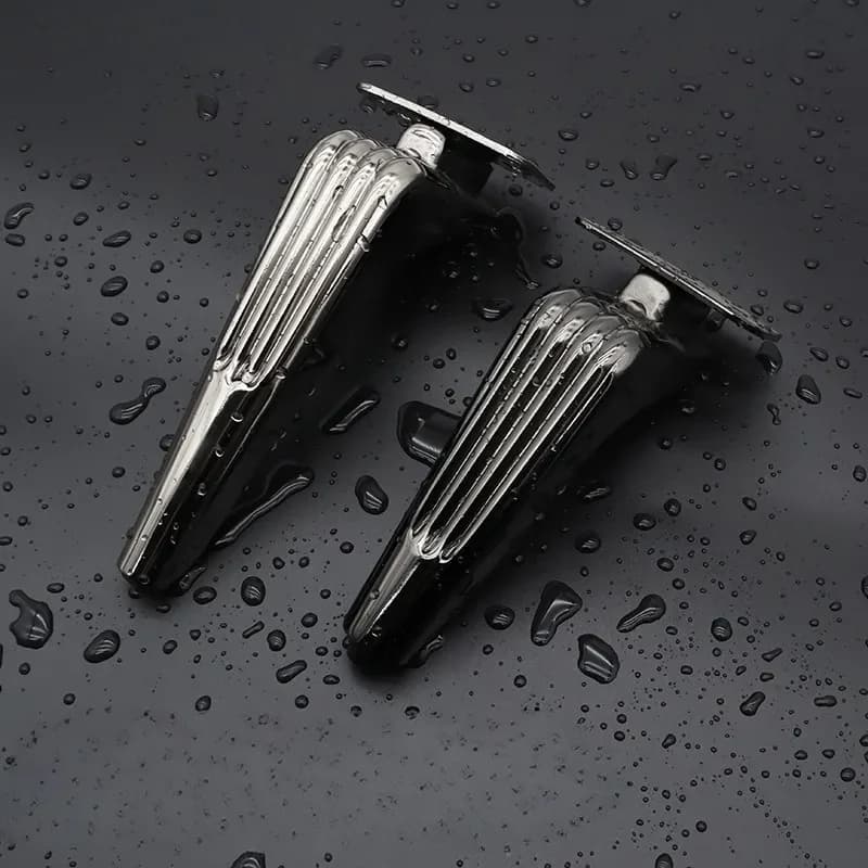 Pieds de Meubles en Métal de 15/18cm, Support Noir et Or de Remplacement pour Canapé, Commode, Table