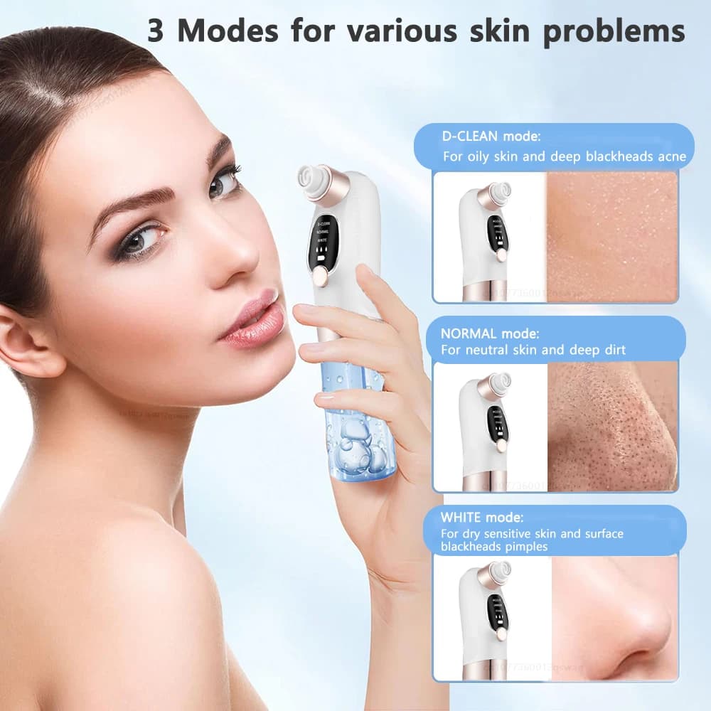 Extracteur de points noirs et nettoyeur de pores électrique pour le visage, anti-acné, rechargeable 
