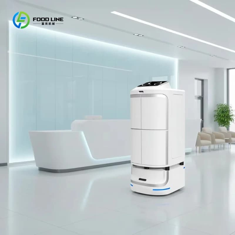 Robot de livraison IA pour hôtel, capacité de charge de 20 kg, autonomie de 10 heures, pour la livra